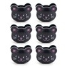 Kikkerland Cat Bag Clips, Set of 6,Black