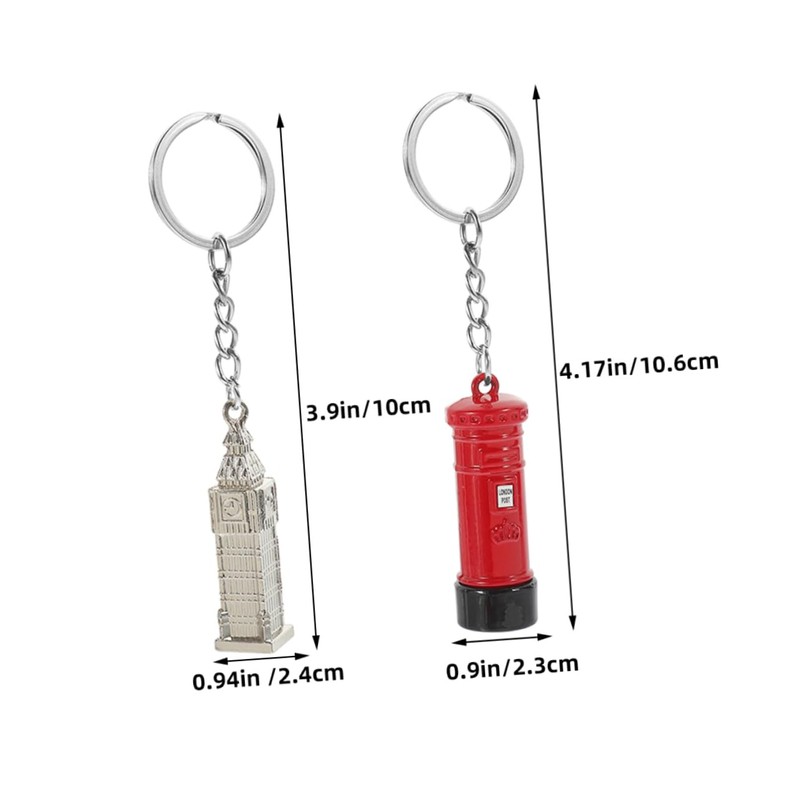 COHEALI 10pcs Souvenir London Bus Keychain British Key Holder British
