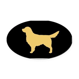 CafePress Golden Retriever Hitch Cover Euro Oval Car Bumper Magnet