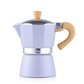 Bincoo Cute Espresso Maker Stovetop - Small Moka Pot 2 Espresso Cups/120ML,Espresso Pot Italian Coffee Maker for Home Camping Cafe Office (Purple)