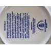 7" Blue & White MONTICELLO Souvenir Plate OLD ENGLISH STAFFORDSHIRE