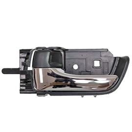 PT Auto Warehouse TO-2333MA-LH - Inner Interior Inside Door Handle, Chrome Lever with Black Knob - Left, Driver Side