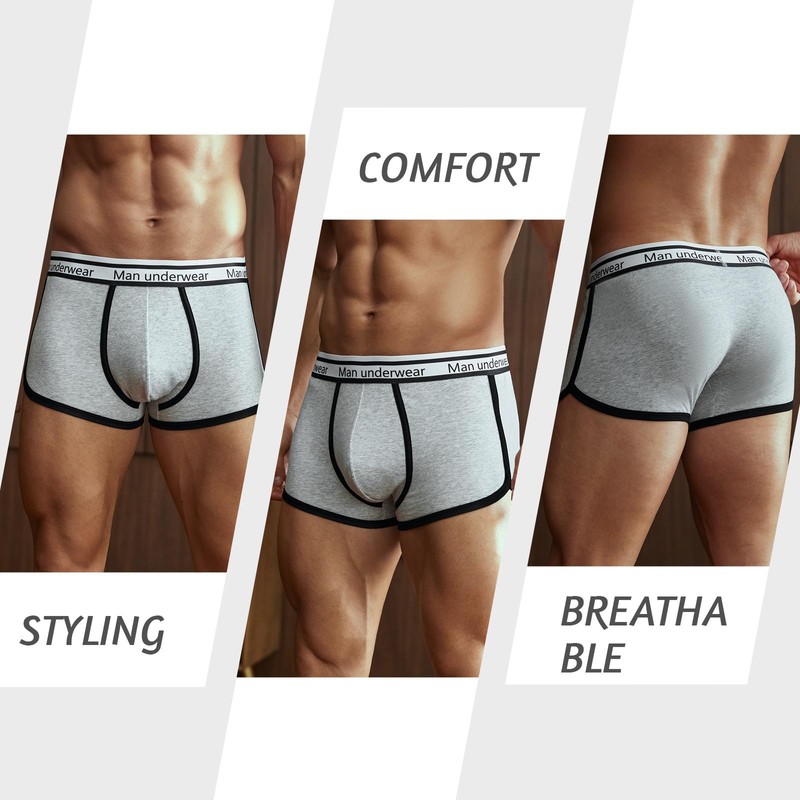 CINVIK Men's Boxer Briefs Performance Underwear Mens Cotton Boxer Briefs