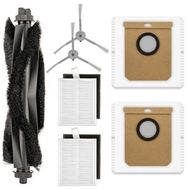 (7 Pieces) Replacement Parts Compatible with Eufy L60, L60 Hybrid, L60 SES, L50 SES, L50 Series Robot Vacuum, Accessories Kit, 1 Roller Brush, 2 HEPA & Foam Filters, 2 Side Brushes, 2 Dust Bags