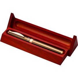 Kyocera KCB-3WBR-AZ Ballpoint Pen, Water-based, Natural Wood, Case Included, Nib, Ceramic Ball, Good Knurling, Easy to Write, Carbon Copy, Crisp, For Gifts, Brown