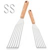 HaWare Slotted Spatula, Stainless Steel Fish Spatula with Solid Wooden