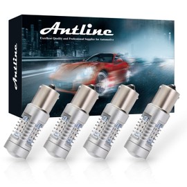 Antline Extremely Bright 1156 1141 1003 7506 1156A 1156NA BA15S 21-SMD 2835 Chipsets 1260 Lumens LED Bulb Replacement Brilliant Red for Car Brake Tail Turn Signal Blinker Lights Bulbs (Pack of 4)