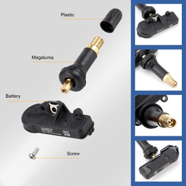 BELZAR TPMS Sensor Compatible for Chrysler Dodge Jeep RAM Fiat Volkswagen 433MHz Tire Pressure Sensor Replaces 56029398AA 56029398AB 56029400AE 68241067AA 68402371AA 7B0907253C 4 Packs