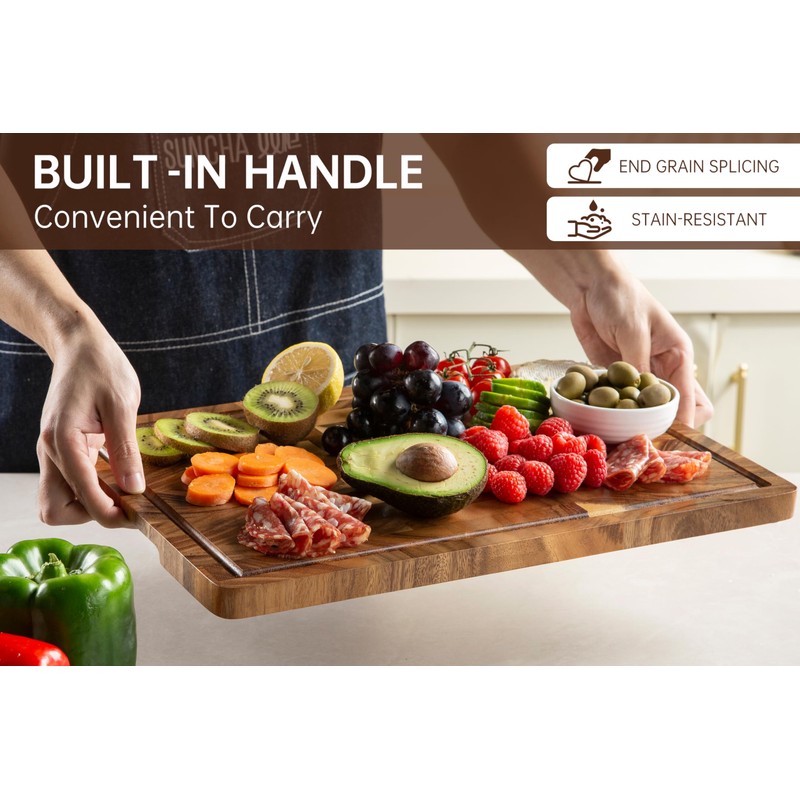 THETCHRY Walnut Cutting Boards for Kitchen, End Grain Wooden Chopping