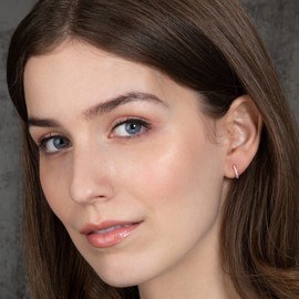 Namana Small Earrings for Women and Girls, 925 Sterling Silver Huggie Hoop Earrings for Women with White or Coloured Zirconia Stones, Sterling Silver, Cubic Zirconia