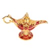 Zinc Alloy Retro Arabian Lamp Tabletop Exquisite Engraved Legend Wishing