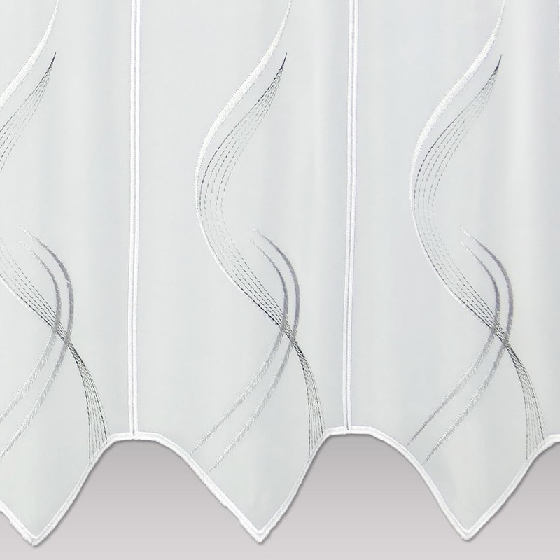 Modern Panel Curtain Samara with Ornamental Embroidery from Plauen Lace