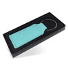 LaserGram Rectangle Keychain, Great White Shark, Personalized Engraving Included (Teal)