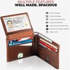 BULL GUARD Mens RFID Blocking Bifold Wallet Soft Genuine Leather