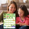 Dinosaur Reward Chart Cards with Stickers-Reusable Behavior Incentive Chart Card