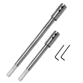 Syrvnto 2-Piece Extension Shaft Set, 254 mm and 178 mm Extra Long Extension for Forstner Drill Bits with 3/8 Inch Shank for Extra Deep Hole Milling, Breakthroughs, Deep Drilling in Wood, Furniture