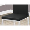 Monarch Dining Chair - 2Pcs / 38" H/Black Leather-Look/Chrome