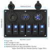 6 Gang 12V Switch Panel LED Light Rocker Circuit Breaker