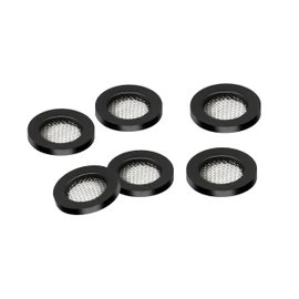 6 Pack 24MM Shower Head Screen Filter Gasket, Stainless Steel Seal O Ring Hose Net 40 Mesh for 3/4" Fixed and Handheld Shower Head Hose, Water Faucet, Garden Hose (Netted, 24MM)