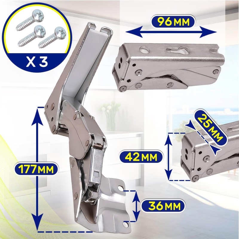 Pack of 2 Fridge Hinges Top and Bottom for Door