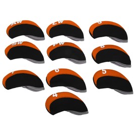 keshow Irons Club Head Covers, Convenient Easy to Distinguish Ball Club with Number Identification for Club for (Orange)