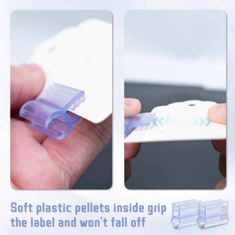 NEETUE 50 Pack Grid Wall Sign Holder Clip Sign Clips