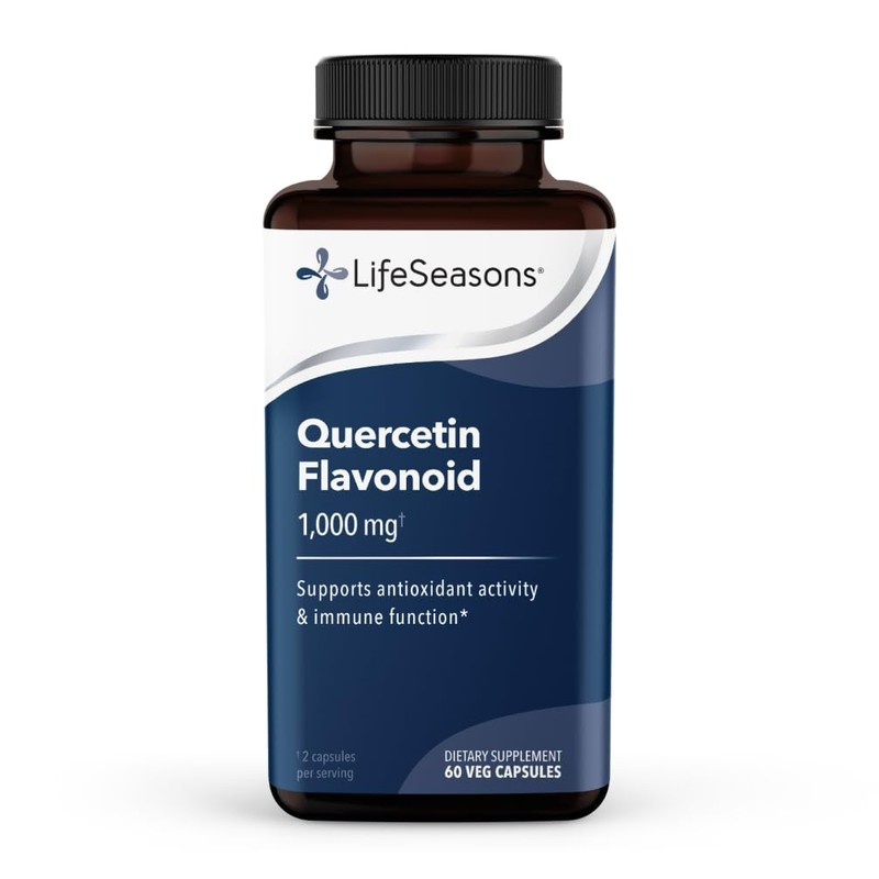 LifeSeasons Quercetina 1000 mg Certificado GMP, 60 Cápsulas Vegetarianas