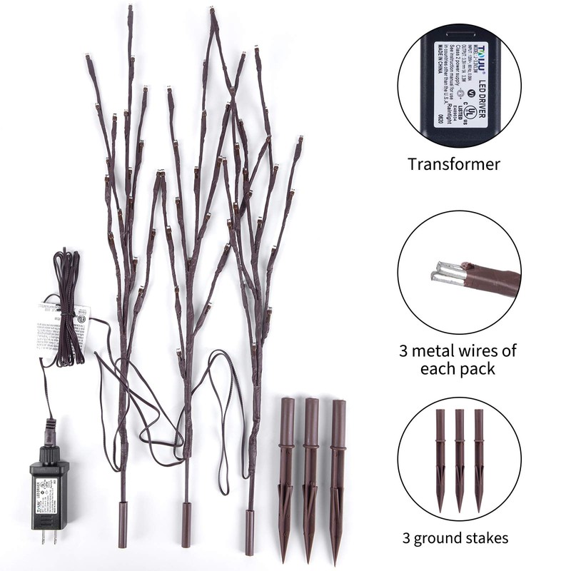 Lighted Branches for Vases Plug in - 6 Pack 24Inch