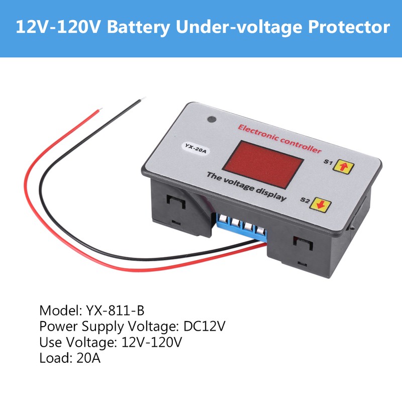Battery Low Voltage Cut off Automatic Switch On Protection Undervoltage