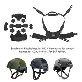 Bewinner Helmet Dial Suspension System, Helmet Chin Strap, 4th Generation Adjustable Helmet Liner System Steap Kit, Helmet Liner with Internal Sponge Pad for Wendy Helmet ACH