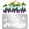 beinkmake Metal Stencil Forest Stainless Steel Stencils Mountain Reusable Drawing