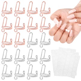 20 Pcs Wudu Nails Rings, Reusable Nail Rings, Non-Tarnish Metal