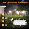 100ft LED Construction String Lights, 150W 15000LM Waterproof IP67 Led