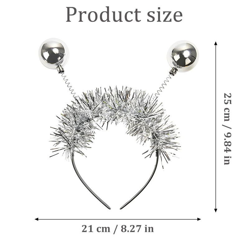 Sprinlot Alien Headband Carnival, Silver Alien Sensor, Headband Silver with