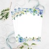 60 Pack Hydrangea Stationery Letterhead Paper Blue Purple Floral Letter
