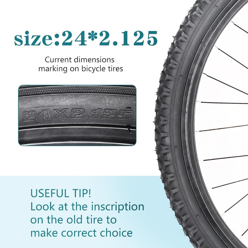 SIMEIQI 2 Pack 24"/26"x 2.125" Bike Tire Folding MTB Mountain