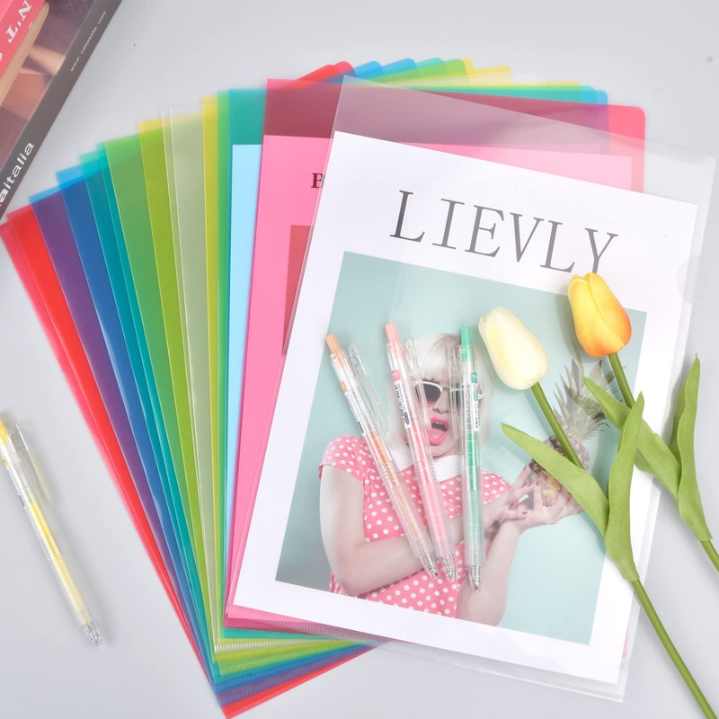 Pack of 30 A4 Document Wallets, Plastic Document Case, Transparent