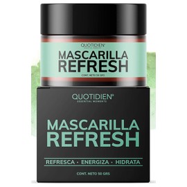 Mascarilla Facial Refrescante e Hidratante- Arcillas Puras (Kaolin y Bentonita)  Aloe VeraXilitol- Limpia e Hidrata- Energiza y Suaviza-Desinflama y  