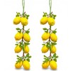 2 Pcs Artificial Lemon String Lifelike Faux Lemon Garland with