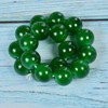 Comimark 2Pcs 10mm Dark Green Jade Round Gemstone Beads Stretchy
