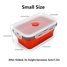 ECOmorning 3 Piece Silicone Food Storage Containers Collapsible Silicone Bowl with Airtight Silicone Lids, Collapsible Lunch Box - Microwave, & Freezer Safe, 350ML