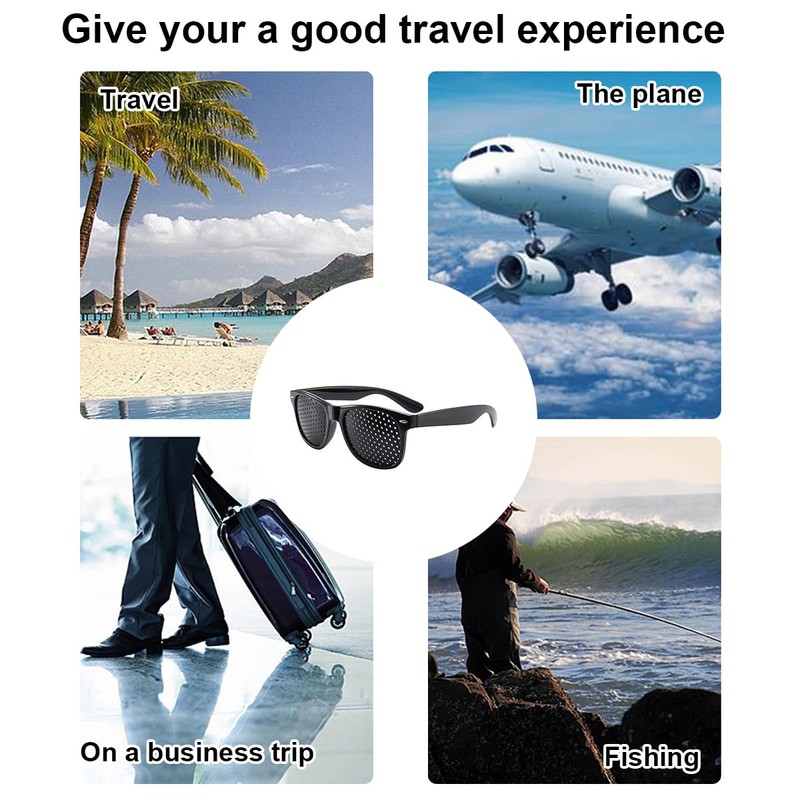 Ruayia Pack of 2 Grid Glasses, Eye Trainer Hole Glasses