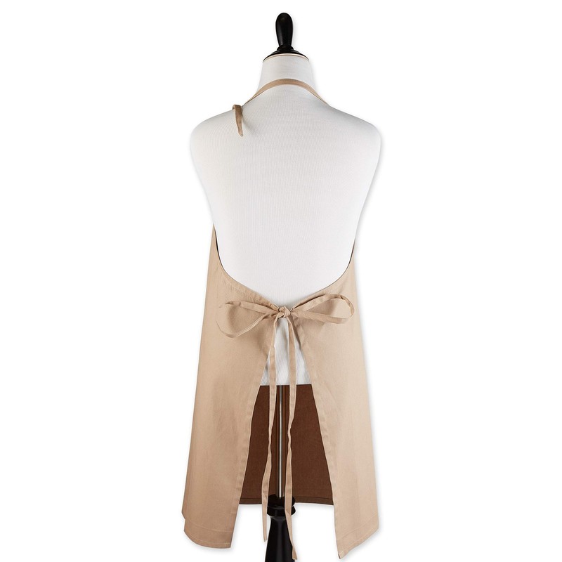 DII Everyday Basic Kitchen Collection, Plus Size Apron, Stone