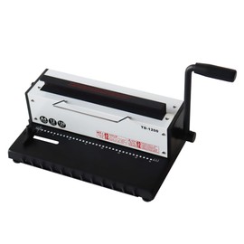 INTSUPERMAI Wire Coil 34 Holes Punching Binding Machine Binder Puncher with All Steel Structure 120 Pages / 20Lb(80g) Paper Binding Capacity 3:1 Punching Binding Machine