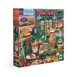 Eeboo 1000 Piece Christmas Baking Jigsaw Puzzle - Adult 1000 Pieces Cardboard Jigsaw Puzzle - Dimensions 58.5cm x 58.5cm