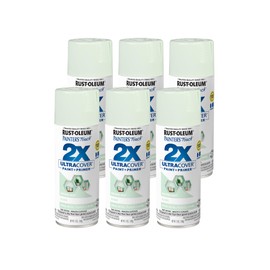 Rust-Oleum 329200-6PK Painter's Touch 2X Ultra Cover Spray Paint, 12 oz, Gloss Modern Mint, 6 Pack