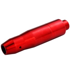 Temzzer Gear Shift Knob Long Button Car Shift Handle Aluminum Shift Lever Head Replacement for Most Automatic Vehicles (Red)