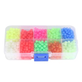 SPYMINNPOO 1000Pcs/Box Fishing Beads Assorted Set Plastic Round Luminous Fishing Rig Beads Fishing Tackle Bait Tools Accessories