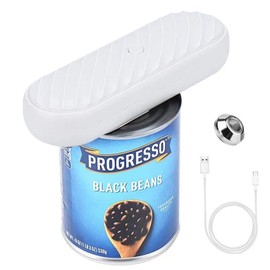 Rechargeable Electric Can Opener, Removable and Replaceable Blade, Smooth Edge, Automatic Can Opener for Kitchen Arthritis and Seniors, Best Kitchen Gadget for Almost Size Can-White