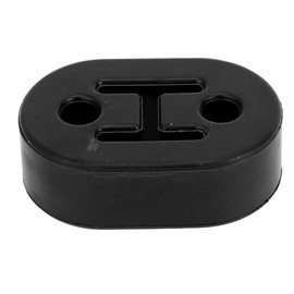 Hihaha 2 Holes Muffler Exhaust Hanger/Exhaust Pipe Mount Bracket Insulator for Car Truck/Heat-Resistant PU 11mm ID / 1 Pc Black